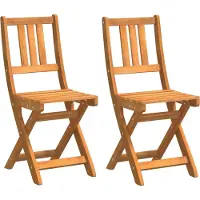 vidaXL Trädgård Stol 2 pcs Olivenatur 40 x 42 x 85 cm