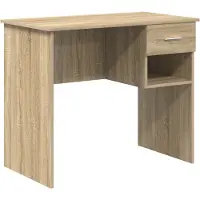 vidaXL Skrivbord med låda Sonoma-ek 90 x 49 x 75 cm Konstruerat trä