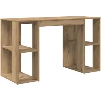 vidaXL Skrivbord Artisan Ek 130 x 50,5 x 75 cm Konstruerat trä