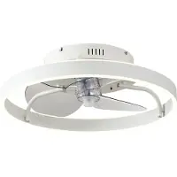 QAZQA Takfläkt vit 50 cm inkl. LED dimbar med fjärrkontroll - Maddy