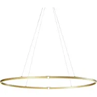 QAZQA Design Hänglampa Mässing 120cm Inkl. LED 3-stegs Dimbar - Ovallo