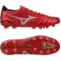 Mizuno Morelia Neo IV Beta Made in Japan FG Ruby Red - MORELIA 40: e röd/Vit/Svart - Gräs (FG), storlek 39