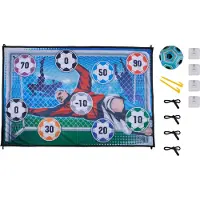 Eddy Toys Fotbollsmålsduk med poängtavla och kardborreboll