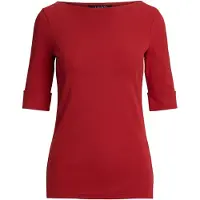 Ralph Lauren Långärmade T-shirts JUDY-ELBOW SLEEVE-KNIT kvinnor - Röd - EU S