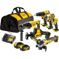 DeWalt Verktygspaket DCK607M2-QW; 18 V; 2x4,0 Ah batt.