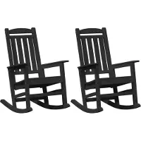 vidaXL Gungstol 2 pcs Svart 92 x 70 x 108 cm polyeten