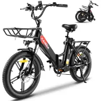 KAISDA K201 Mountain Electric Bike For Adult 36V20.8AH Battery 350W Motor Electic Bicycle 20 Inch Off-Road Tires Urban commuting Folding e-Bike svart
