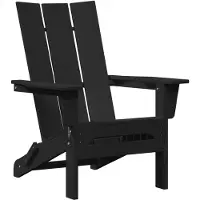 vidaXL Fällbar Adirondack-stol Svart 80,5 x 74,5 x 92 cm HDPE 42006619