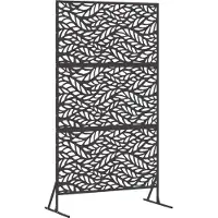 vidaXL Metallstaketpanel Svart stål pulverlackerat Stor
