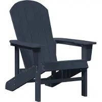 vidaXL Adirondackstol Mörkblå 82 x 74 x 92 cm HDPE