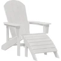 vidaXL Adirondack-stol Vit 82 x 74 x 92 cm HDPE 42006629