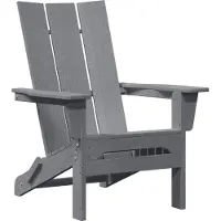 vidaXL Fällbar Adirondack Stol Ljusgrå 80,5 x 74,5 x 92 cm HDPE