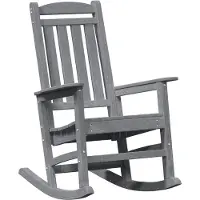 vidaXL Grå Liggstol för Trädgård 92 x 70 x 108 cm HDPE 42006616