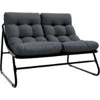 vidaXL Trädgårdsmöbler Svart 110 x 81 x 71 cm Pulverlackerat stål