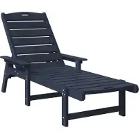 vidaXL Solstol Mörkblå 195,5 x 53 x 98,5 cm HDPE