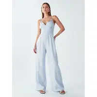 Willa Jumpsuit 'Palms' ljusblå