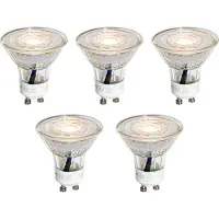 LUEDD Set med 5 GU10 50mm LED-lampor Klar 4,9W 450 lm 3000K