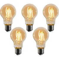 LUEDD Set med 5 E27 dimbara LED-lampor A60 guld 4W 420 lm 2200K