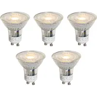 LUEDD Set med 5 GU10 50mm LED-lampor Klar 1W 80 lm 2200K