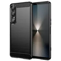 Mtp Products Sony Xperia 1 VII Borstat TPU Skal - Kolfiber - Svart