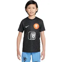Nike Holland Tränings T-Shirt Dri-FIT Academy Pro Pre Match Women's EURO 2025 - Svart/Vit Barn - , storlek L: 147-158 cm