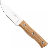 Maserin 915/OL Path, Satin M390, Olive Wood, fixed knife, Igor Bortolussi design