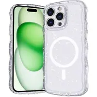 Mtp Products iPhone 16 Pro Wave-Edge Laser Glitter MagSafe-Skal - Klar