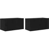 vidaXL TV-bänkset 2 pcs Svart 60 x 30 x 30 cm Konstruerat trä