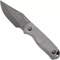 Kizer Cutlery Drop Bear 1092A1 Blackwashed AEB-L, Black Micarta, fixed knife