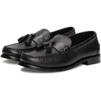 Tommy Hilfiger Svarta Läder Slipp-on Loafers