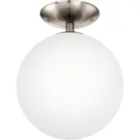 Eglo RONDO, 1 lampor, E27, IP20, Nickel, Vit