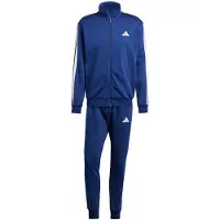 Adidas Träningsdräkt '3-STRIPES FLEECE' mörkblå / vit