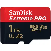 SanDisk Extreme PRO microSDXC-Kort 1 TB Class 10, UHS-I, v30 Video Speed Class stötsäker, Vattentät