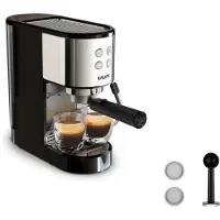 Krups 365680 Espressomaskin Svart, Rostfritt stål Nespresso