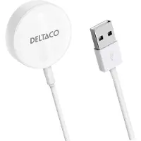 Deltaco - Laddningskabel för smart klocka - USB hane - 1 m - vit - fast - för Apple Watch