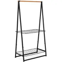 Brabantia Smal klädställning med hyllor, Brabantia, Svart