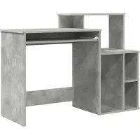 vidaXL Skrivbord Betonggrå 120,5 x 44 x 88,5 cm Konstruerat trä