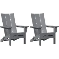 vidaXL Trädgård Stol 2 pcs Ljusgrå 80,5 x 74,5 x 92 cm polyeten