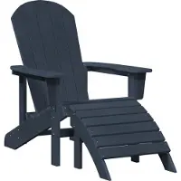 vidaXL Adirondack-fåtölj Marinblå 82 x 74 x 92 cm HDPE 42006630