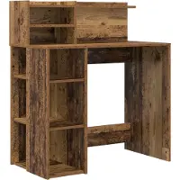 vidaXL Skrivbord Gammalt trä 90 x 48 x 101,5 cm Konstruerat trä