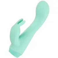 Cuties Mini 4 - uppladdningsbar klitorisvibrator med kaninöron (grön)