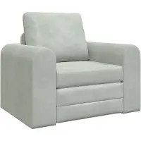 vidaXL Soffsäng Ljusgrå 98 x 71 x 83 cm Sammet
