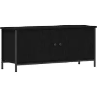 vidaXL TV-skåp Svart Ek 100 x 35 x 45 cm Konstruerat trä