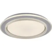 JUST LIGHT LED taklampa Lago, dimbar, Vitt / opal, Vardagsrum / matsal, Metall, Modern, LED-taklampa