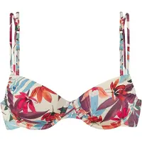 LASCANA Bikiniöverdel kräm / ljusblå / björnbär / röd