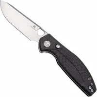 Bestech Bestechman Angry Owl BMK12F-1 Satin D2, Carbonfiber, pocket knife