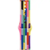 Apple - Pride Edition - band för smart klocka - 46mm - storlek S/M - för Watch Hermès Series 9, SE 3, Series 10, Series 11, Series 8, Series 9, Ult...
