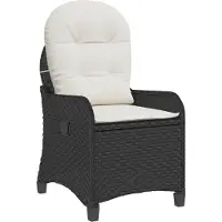 vidaXL Recliner med kudde Svart 56 x 66 x 95 cm polyrotting 42003418