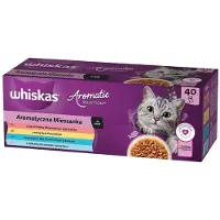 Whiskas Aromatiska Påsar Blandning Av Smaker Blötfoder För Katt 85g 40 Enheter