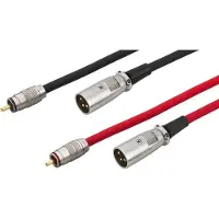 Monacor 0065320 RCA / XLR Audio Anslutningskabel [1x RCA-hane - 1x XLR-hankontakt] 1.5 m Röd/Svart
